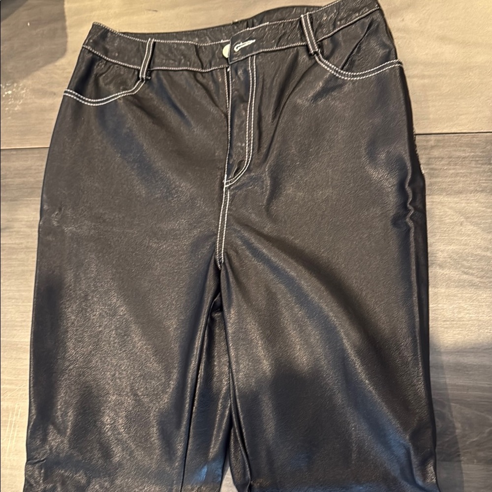 Black Faux Leather pants